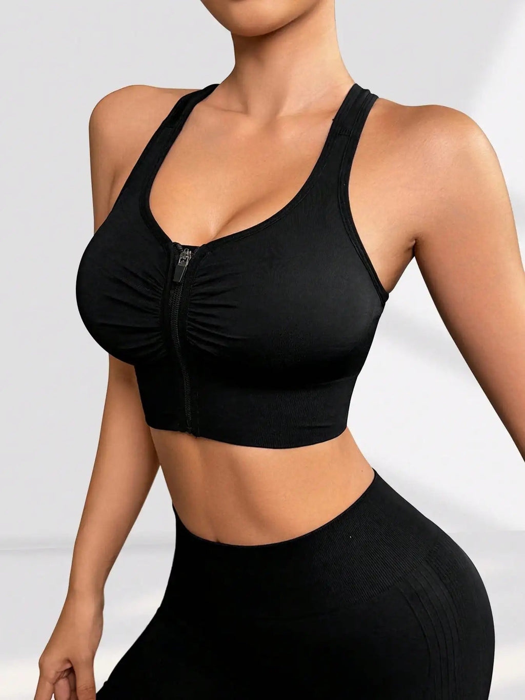 Brassière Sport Zip Avant Anti - Choc - ZenithPro - ZenithPro | Équipement Sport Premium